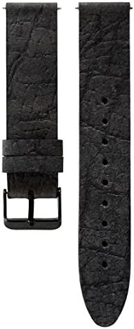 Sergio Montell Grey Minimalist Design Handmade Italian Leather Premium Quality 20mm Watch Band - Grey Strap / Black Buckle