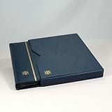 Lighthouse 32 Page Leather Stamp Stockbook with Matching Slipcase, LZS4/16K Blue