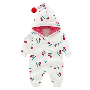 Bebone baby meisje romper pak herfst winter babykleding (Wit, 3-6 maanden/59)