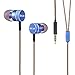 i.VALUX Hybrid 10mm Dynamic Balanced Armature (BA) Dual-Driver in Ear Monitors IEMS Wood Noise-isolating HI-FI Headphones Headset,Red (Blue&Burlywood)