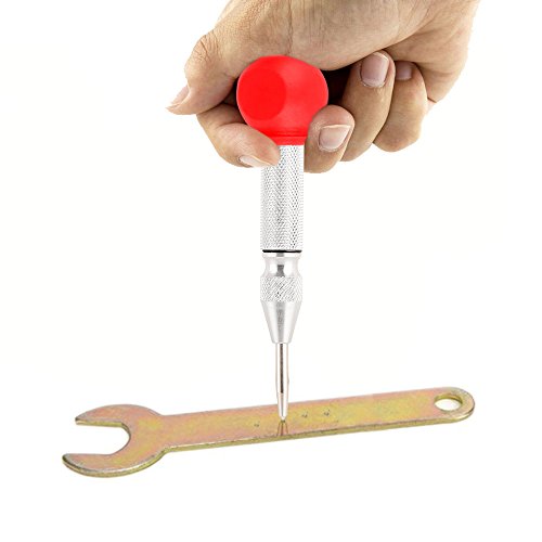 Stainless Steel Center Punch Set Automatic Hammer for Car Window Glasses break from Fujiwara (red)