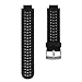 HWHMH 1PC Replacement Silicone Bands With 2PCS Pin Removal Tools For Garmin Forerunner 220/230/235/620/630 (No Tracker, Replacement Bands Only) (black/white)
