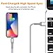 Azhizco iPhone Charger Cable MFi Certified Nylon Braided Lightning to USB Charging and Data Syncing Cord for iPhone XS Max, XR, X, 8, 7, 7 Plus, 6, 6s, 6 Plus, 5, 5c, 5s, SE, 4Pack