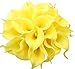 Duovlo 20pcs Calla Lily Bridal Wedding Bouquet Lataex Real Touch Artificial Flower Home Party Decor (Yellow)