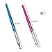 Ciscle Disc Stylus 2 Pack Precise Disc Styli with 4 Replacement Disc Tips for Capacitive Touch Screen Tablets, Phones, Samsung Galaxy Note/Tab and More (Blue+Rose)