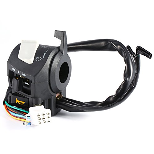 Motorcycle Switch Assembly, Universal 7/8'' Motorcycle Left Right Handlebar Headlight Horn Turn Signal Light ON/OFF Control Start Switch