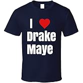I Heart Love Drake Maye Navy T Shirt