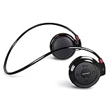 Cootree Wireless Bluetooth Headphone Sport Headset Water Resistant with Microphone Black/Red