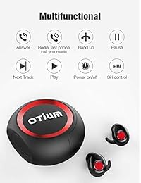 Auriculares inalámbricos Otium Soar True Bluetooth auriculares inalámbricos Bluetooth 5.0 Auto emparejamiento HiFi estéreo sonido a prueba de sudor auriculares con elegante funda de carga