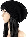 Ls Lady Thick Slouchy Knit Oversized Beanie Cap Hat Winter Warmming Cap