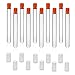 ULAB Scientific Glass Test Tubes with PE Flange Stoppers, Vol.16ml, 16x150mm, Extra Autoclavable PP Tube Closures Offered, Pack of 10, UTT1001