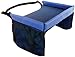 Star Kids Snack & Play Travel Tray - Easy to Clean Nylon with Mesh Pockets, Cup Holder & Reinforced Sides. Keeps Snacks Off The Floor & in The Tray. Great for Car Trips, Plane Rides & More.