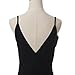 Flymall Deep V-neck Backless Strap Maxi Tank Split Side Dress(L,Black)