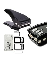 MMOBIEL Universal 3 en 1 Estándar Micro Nano Sim Card Cutter incl. 3 adaptadores SIM y 1 pin de expulsión de tarjeta SIM