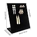 CINEEN 60 Holes Earring Holder Ear Stud Holders Earring Displays Organizer, Velvet Jewelry Earring Holder Stand, Black ,1 Piece.