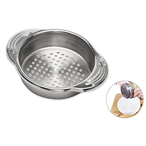 EH-LIFE Kitchen Utensil Stainless Steel Kitchen Fruit Can Strainer Easily Strains Liquids Out of Canned Fruits and Vegetable Silver