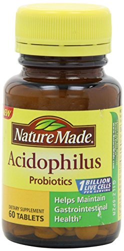 ONLY 1 IN PACK Nature Made Acidophilus Probiotics, Gastrointestinal Health, 60 tablets