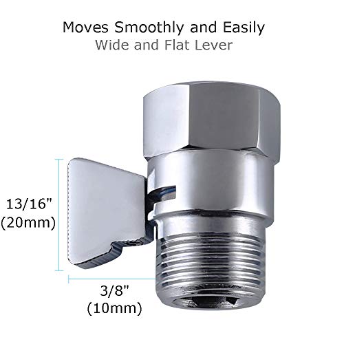 image for Water Flow Control Valve, Angle Simple Brass Shut Off Valve for Handhe