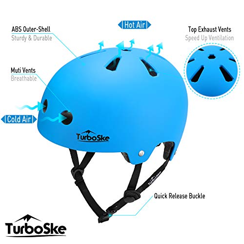 TurboSke Skateboard Helmet, BMX Helmet, MultiSport Helmet, Bike Helmet