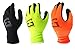 Better Grip Ultra-Thin BGSL1-9 Nylon Sandy Latex Coated Work Gloves, 4 Pairs/ Pack (Large, Hi-Vis Lime)