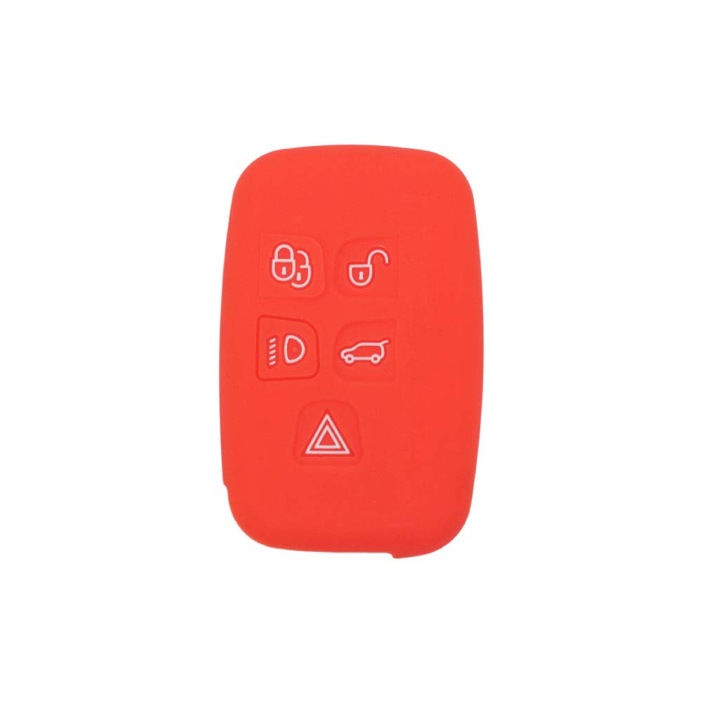 BROVACS Silicone Cover Protector Case Holder Skin Jacket Compatible with LAND ROVER LR4 Range Rover 5 Button Smart Remote Key Fob CV4982 Orange — image 1