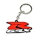 Quentacy Keychain Soft Rubber Motorcycle Logo Emblem Ring Keyfob for Suzuki GSXR 600 750 1000