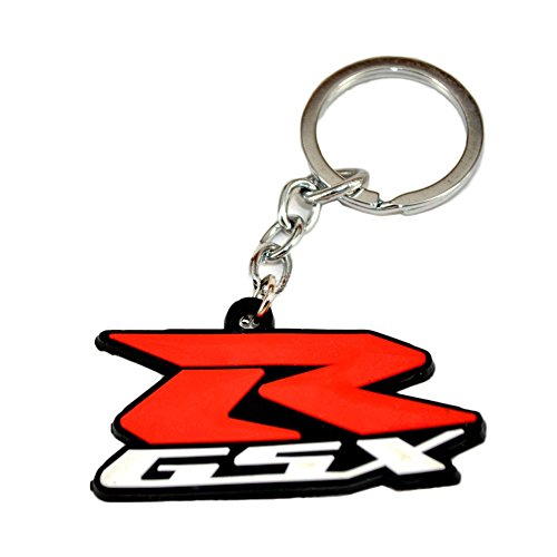 Keychain soft rubber motorcycle logo emblem ring keyfob for suzuk…
