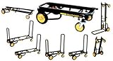 Rock-N-Roller R2RT (Micro) 8-in-1 Folding Multi-Cart/Hand Truck/Dolly/Platform Cart/26" to 39" Telescoping Frame/350 lbs. Load Capacity, Black