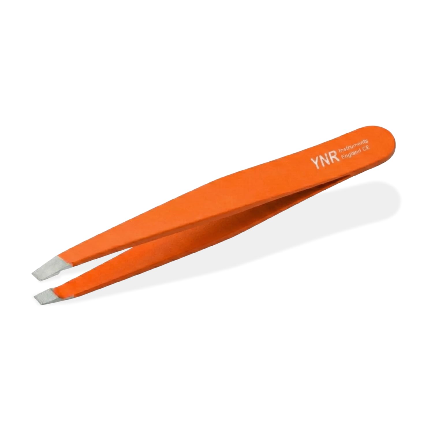 YNR Tweezers for Facial Hair Women – Stainless Steel Slanted Eyebrow Tweezer for Precision Hair Plucking, Chin, Ingrown Hair, Splinters & Tick Remover for Men & Women | (Orange)