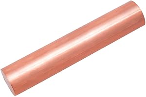 Eoiips 1/4" Pure Copper Round Rod, 1/4" Diameter Copper Solid Rod 9.84" Length, for Metal Craft & Metal Working Hobbies, 2pcs