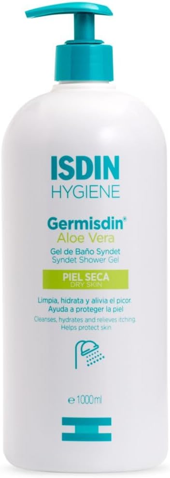 ISDIN Germisdin Aloe Vera Body Wash 1000ml Soap Free Hydrates Soothes