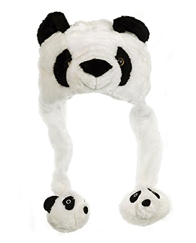 NYFASHION101 Short Panda Animal Hood with Plush Pom Poms