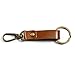 Top Plaza Custom Personalized Name Letter Engraved Keychain Retro Vintage Brozen Ring Golden Brown Genuine Leather Key Ring (No Engraved)