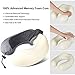 ZAMAT Memory Foam Travel Pillow, 360°Support Neck Pillow for Airplane Travel, Adjustable Compact Comfort with Earphone, Breathable & Washable Case, 3D Eye Masks, Earplugs & Carring Bag (Gray)