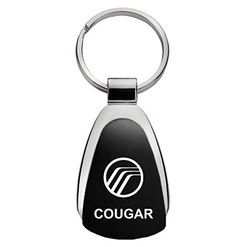 Mercury Cougar Black Teardrop Keychain