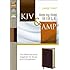 KJV, Amplified, Parallel Bible, Large Print, Imitation Leather, Tan/Red, Red Letter Edition: Two Bible Versions Together for Study and Comparison