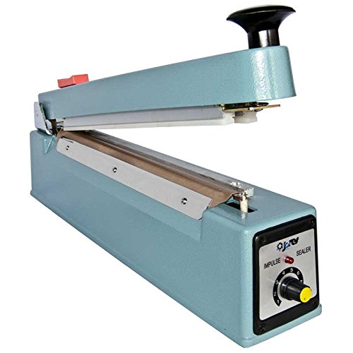 JORESTECH Impulse Manual Bag Sealer Heat Seal Closer (12 Inch with cutter, 110 Volt)