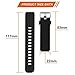 Diruite for Fossil Q Venture HR Band, 18mm Classic Silicone Replacement Strap Band for Fossil Q Venture Gen 3 / Fossil Q Venture HR Gen 4 Smartwatch - Black