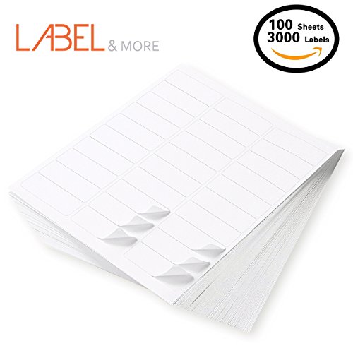 30 up Labels FBA 1" x 2-5/8" Self Adhesive Shipping and Mailing Address Labels Work for UPS USPS FEDEX SKU Compatible With Laser and Inkjet Printers[100 Sheets 3000 Labels] - Thumbnail 6
