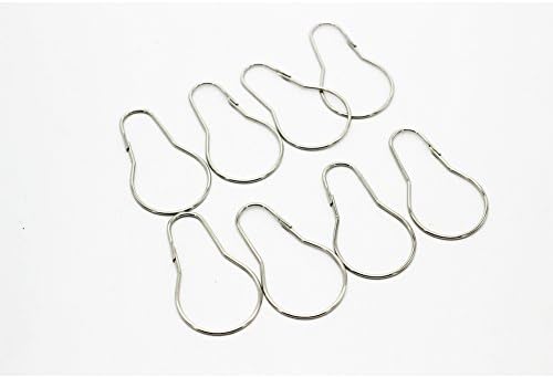 Iron-Alloy Shower Curtain Hook Pack of 24 Pcs for Home and Bath