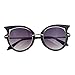 Sannysis Retro Womens Metal Frame Golden Leg Cat Eyeglasses Sunglasses (Black)
