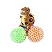 Stress Relief Mesh Squishy Toy Balls Set, Grape Squeeze Hand and Wrist Sensory and Fidget Toy to Vent Mood and Autism, Soft and Fun Novelty Pressure Ball for Kids and Adults, Blue, Green & Orange Pack