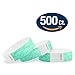 500 WristCo Aqua Tyvek Wristbands for Events - Comfortable Tear Resistant Paper Bracelets ID Wrist Bands for Concerts Festivals Admission Party Identification
