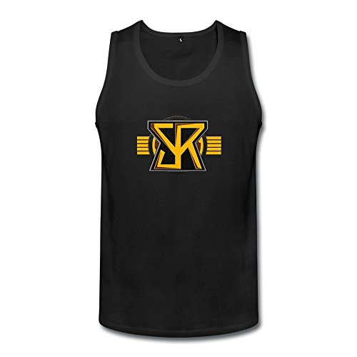 SANMU Men's WWE Seth Rollins Logo Top S Black