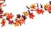 Autumn Mix Artificial Maple Leaf Garland - Assorted Fall Color Silk Leaves Foliage Garland for Halloween Autumn or Thanksgiving Decoration by Factory Direct Craft