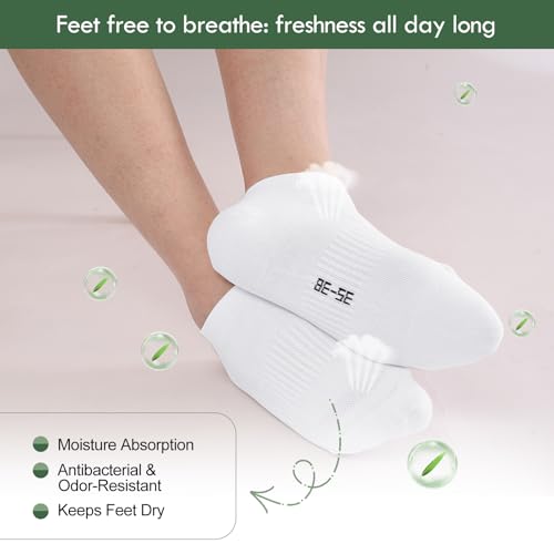 Cirorld Mens Womens Bamboo Sports Socks Breathable Running Cotton Socks 6 Pairs