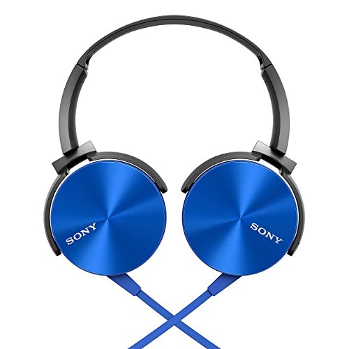 Sony MDR-XB450AP Wired Extra Bass On-Ear Headphones with Tangle Free Cable, 3.5mm Jack, Headset with Mic for Phone Calls