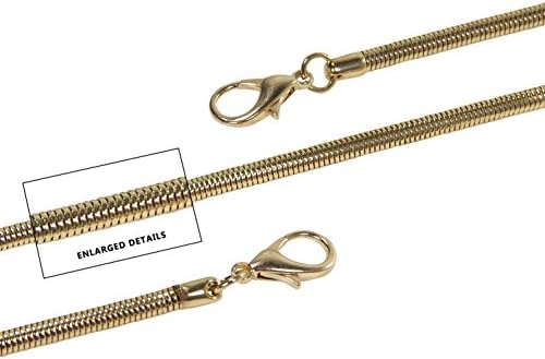 Lulupaxton 48inch(122cm) DIY Purse Shoulder Cross Body Handbags Replacement Chain Strap (Gold Snake Chain)