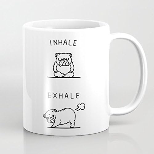 Inhale Exhale English Bulldog Coffee Mug 11 Oz
