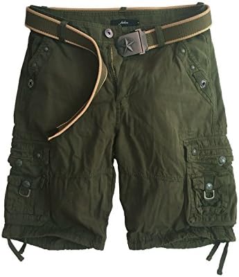 Xudom Womens Cargo Shorts Casual Bermuda Cotton Multi-Pockets Pants